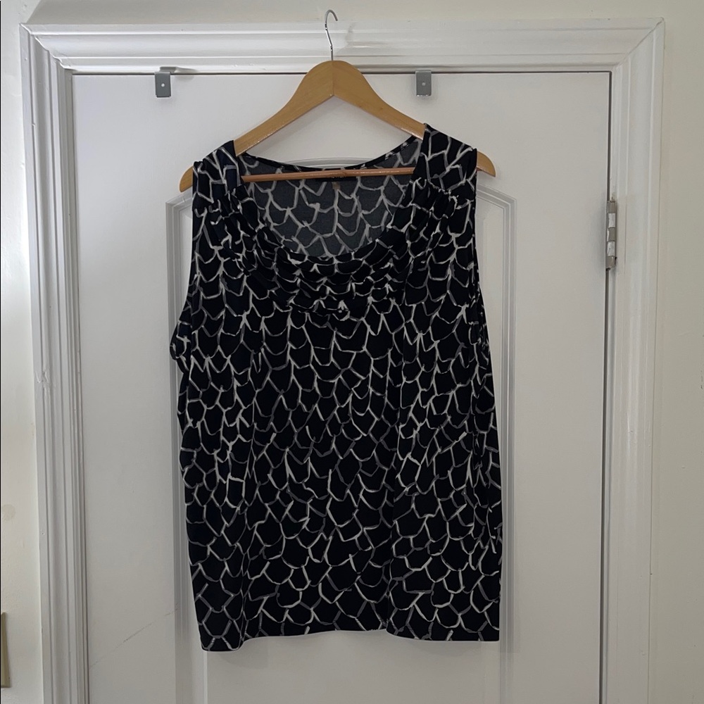 Nine West Black and White Blouse